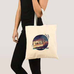 Sounds of the Past Retro 80s Cassette Tape Music Tote Bag