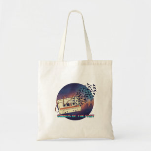Sounds of the Past Retro 80s Cassette Tape Music Tote Bag
