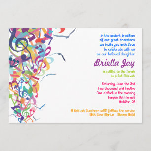SOUNDS OF THE TORAH Bat Bar Mitzvah Invitation