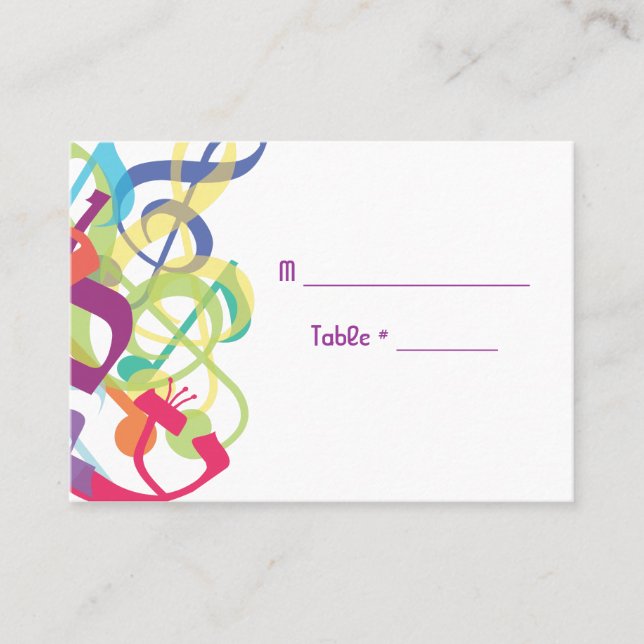 SOUNDS OF THE TORAH Bat Bar Mitzvah Seating Card (Front)