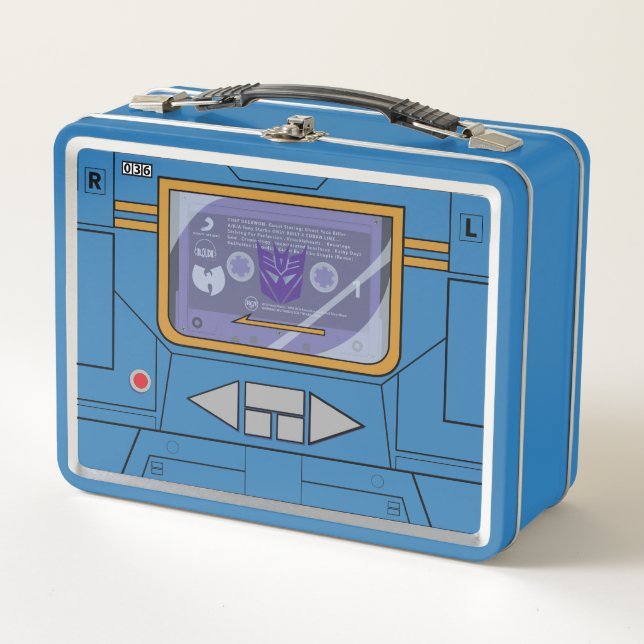 Soundwave Blue Metal Lunch Box (Front)