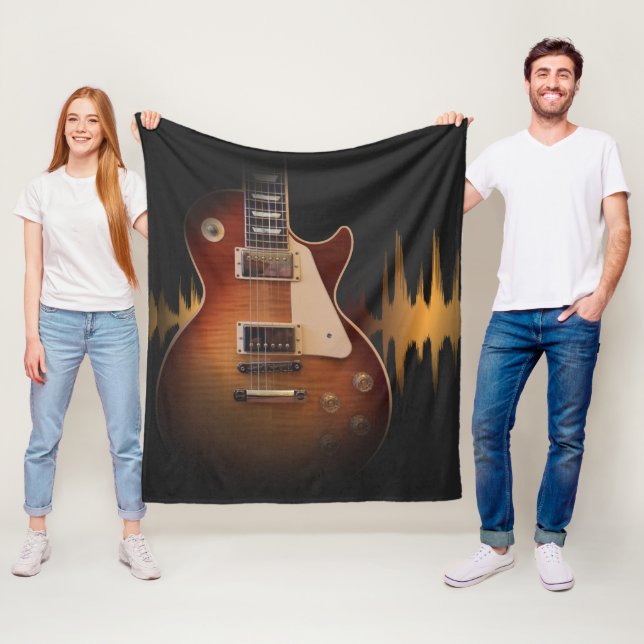 Soundwave Electric Guitar Fleece Blanket (In Situ)