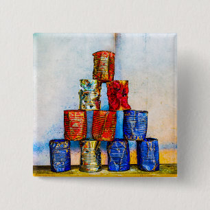 Soup Cans - After The Lunch 15 Cm Square Badge