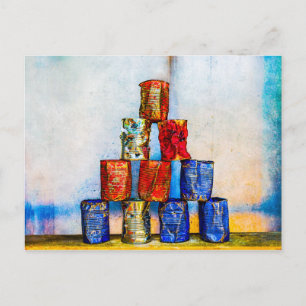 Soup Cans - After The Lunch Postcard