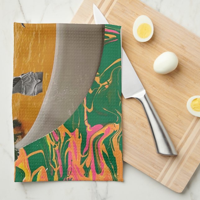 soup dancers collage  tea towel (Quarter Fold)