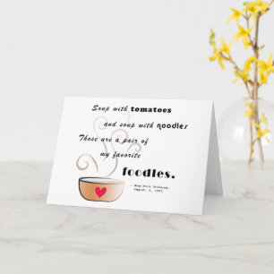 "Soup - my favourite food" All Occasion Blank Card