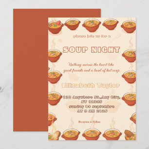 Soup Night Dinner Party Invitations