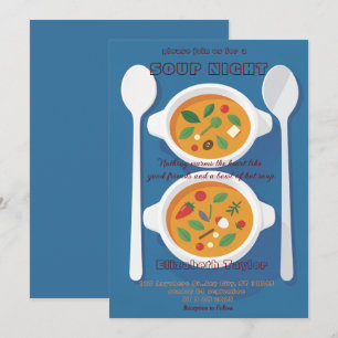 Soup Night Dinner Party Invitations