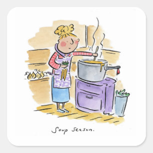Soup Season Square Sticker