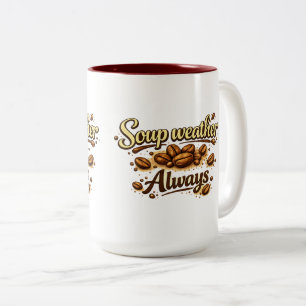 Soup Weather Always — Coffee Bean Script Mug