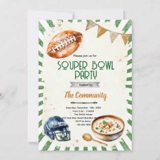 SOUPer Bowl Party Invitation