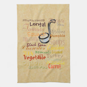 Soups Graffiti Tea Towel
