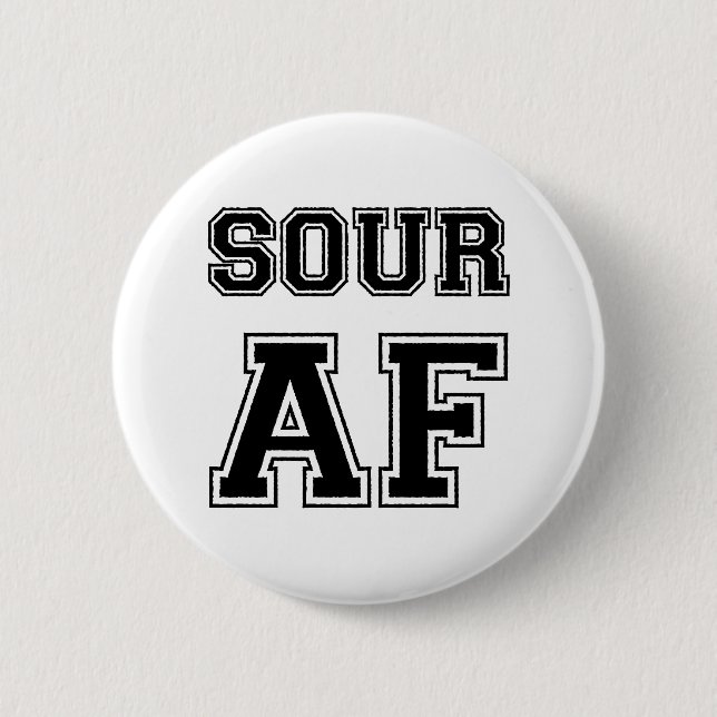 SOUR AF 6 CM ROUND BADGE (Front)