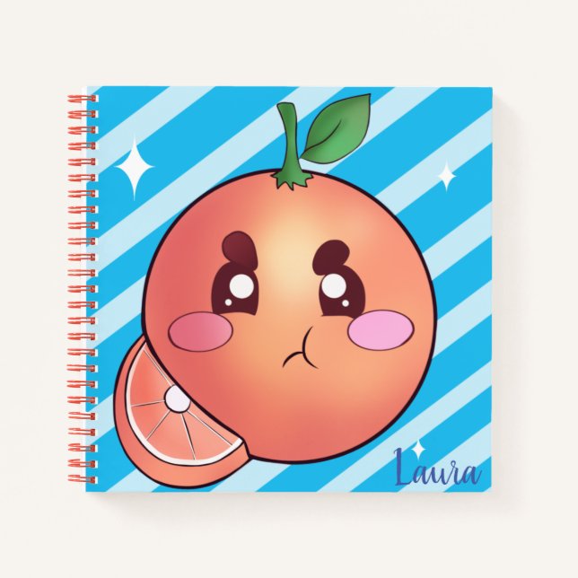 Sour Angry Orange Fruit Notebook (Front)