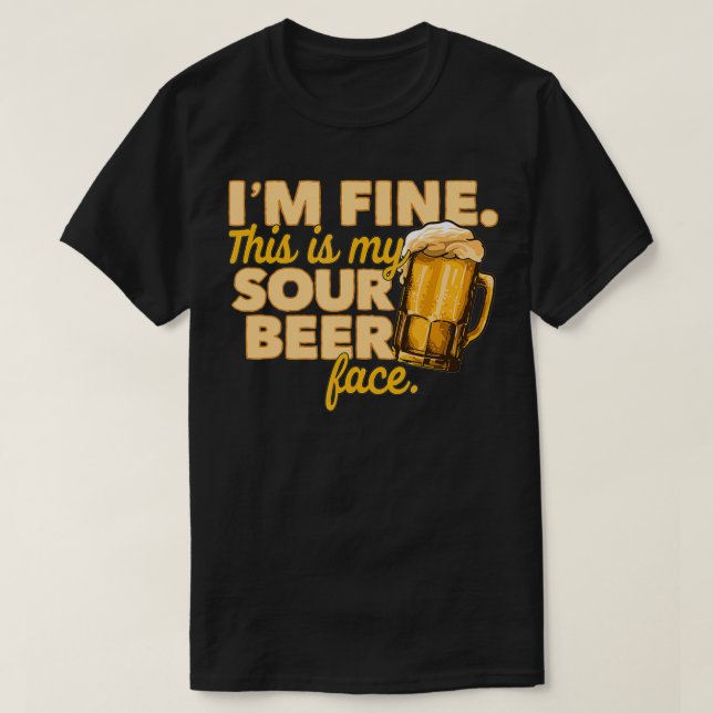 Sour Beer Funny Craft Beer Lovers Sour Beer Face Q T-Shirt (Design Front)