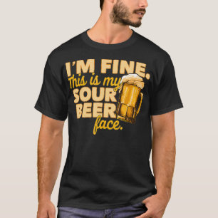 Sour Beer Funny Craft Beer Lovers Sour Beer Face Q T-Shirt