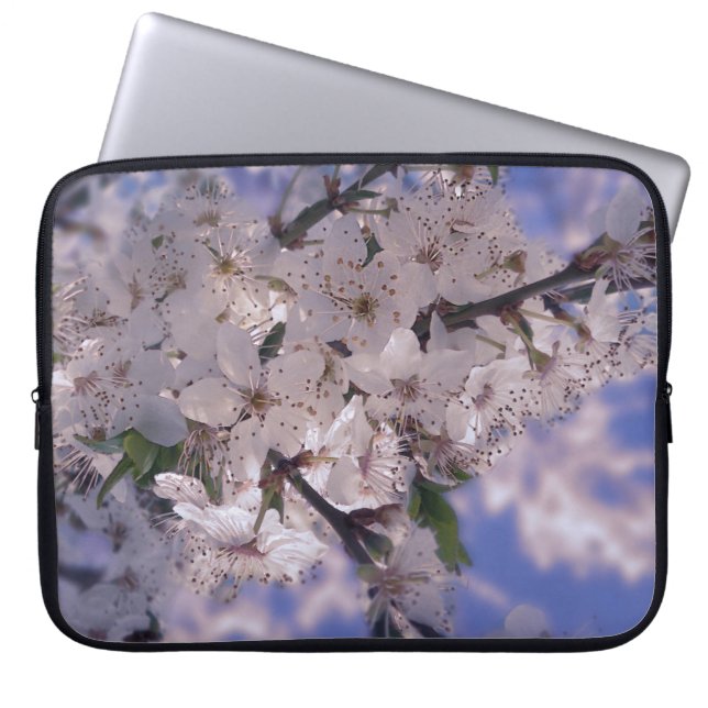 Sour Cherry Tree Blue Sky Laptop Sleeve (Front)