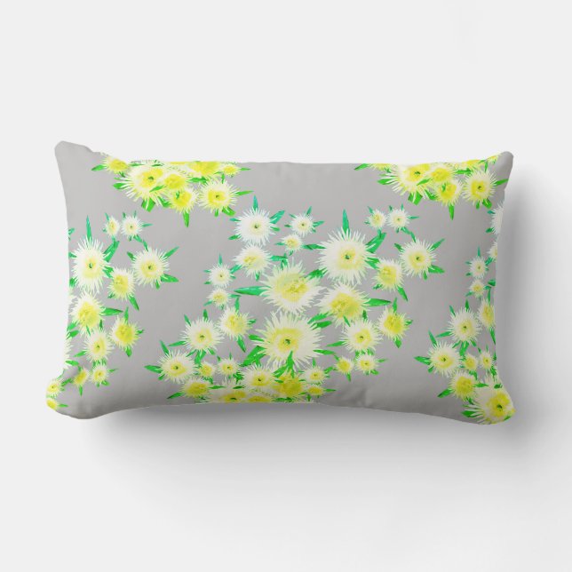 Sour Figs Flowers Leaves Pattern Pillow Cushion (Front)
