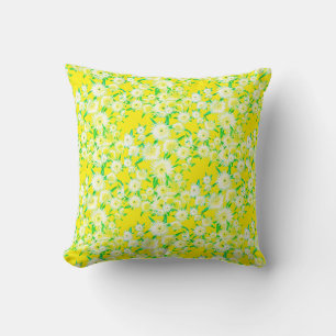 Sour Figs Flowers Leaves Pattern Pillow Cushion