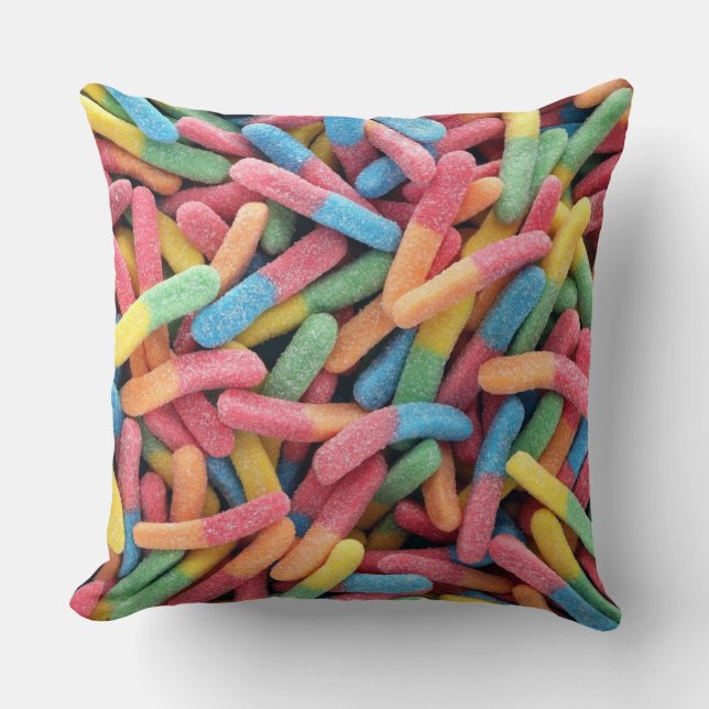Sour Gummy Worms Cushion (Front)