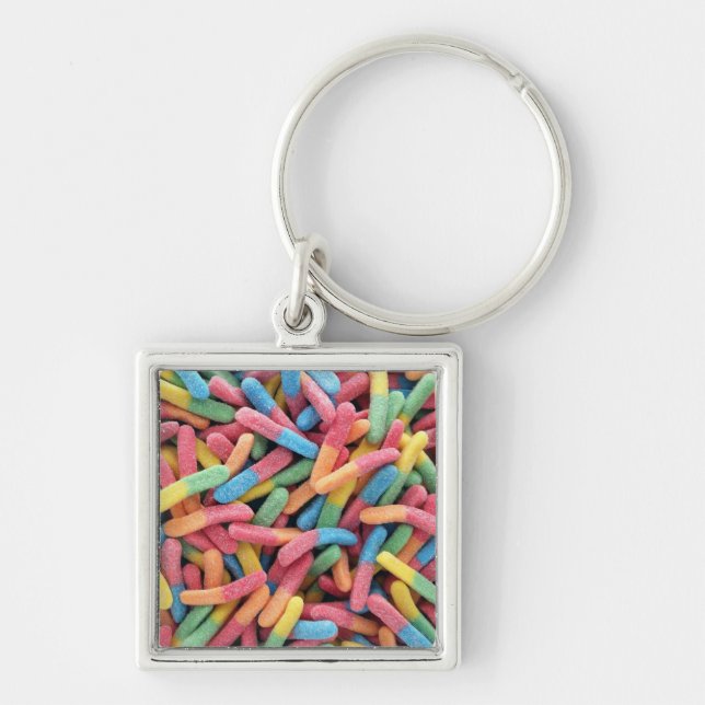 Sour Gummy Worms Key Ring (Front)