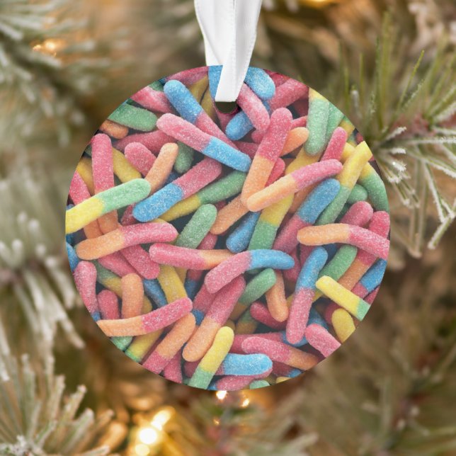 Sour Gummy Worms Ornament (Tree)