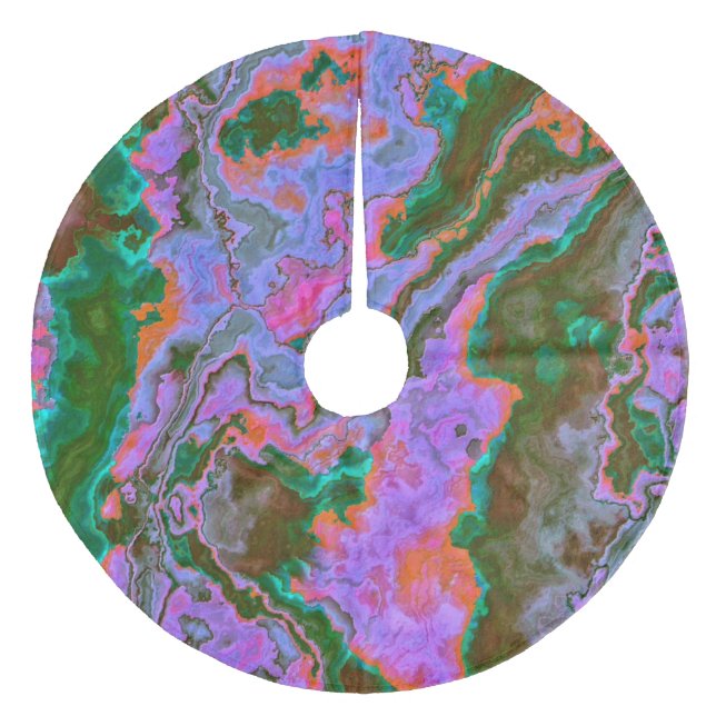 Sour Marble  Brushed Polyester Tree Skirt (Front)