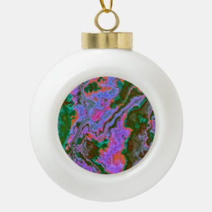 Sour Marble Ceramic Ball Christmas Ornament