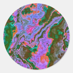 Sour Marble Classic Round Sticker