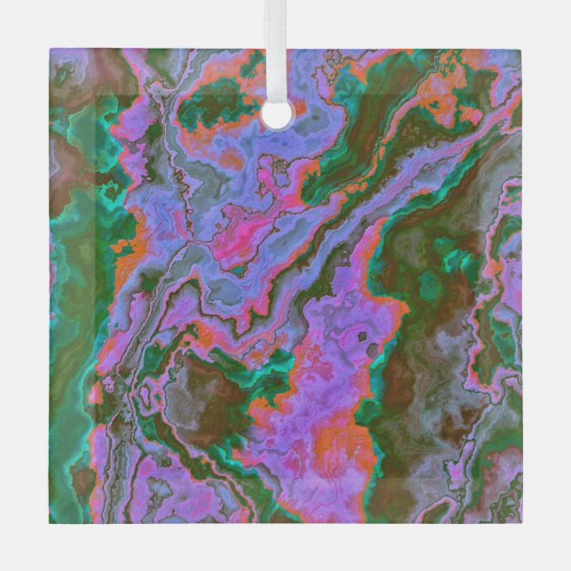 Sour Marble   Glass Tree Decoration (Front)