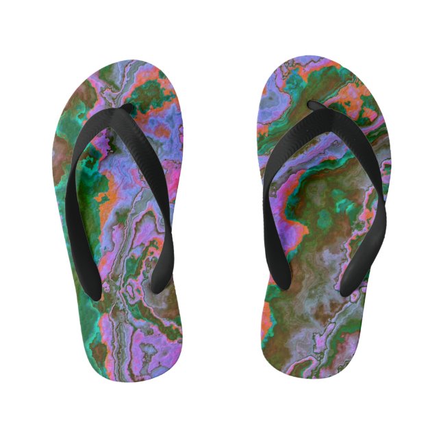 Sour Marble  Kid's Flip Flops (Footbed)