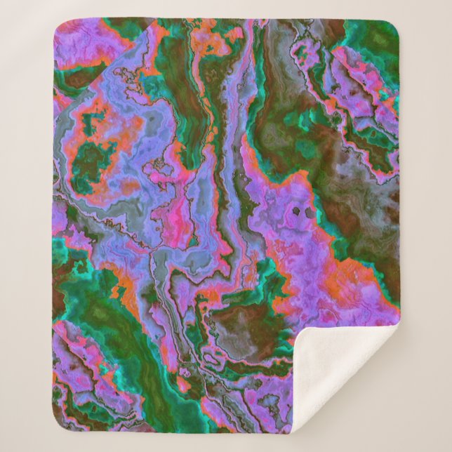 Sour Marble  Sherpa Blanket (Front)