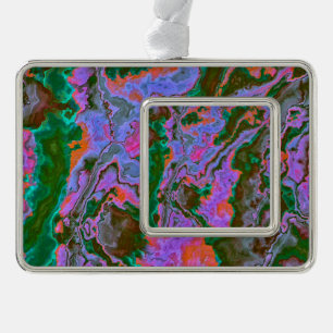 Sour Marble  Silver Plated Framed Ornament