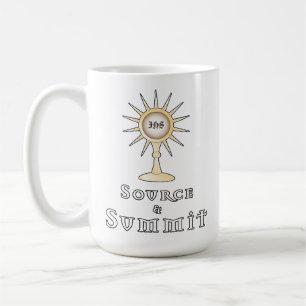 Source and Summit: Holy Eucharist John 6:51 Quote Coffee Mug