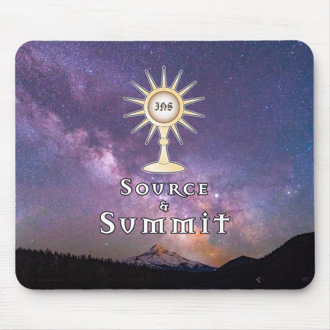 Source and Summit: Holy Eucharist  Mouse Pad (Front)