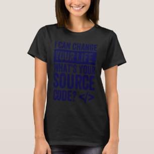 Source Code Design for Computer Code Developer and T-Shirt