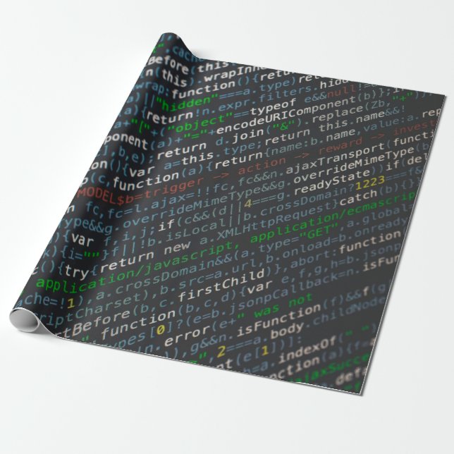 Source codes screenshot wrapping paper (Unrolled)