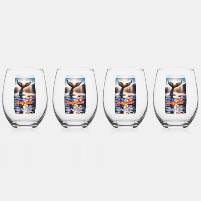 Source Of Encouragement To Mankind Stemless Wine Glass (Front)
