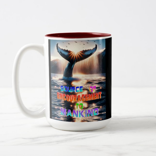 Source Of Encouragement To Mankind Two-Tone Coffee Mug (Left)