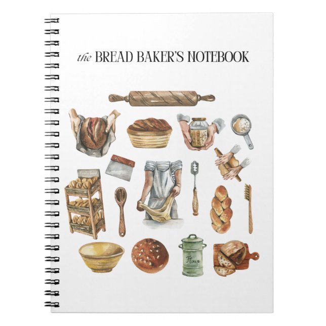 Sourdough baker notebook, recipe notebook (Front)