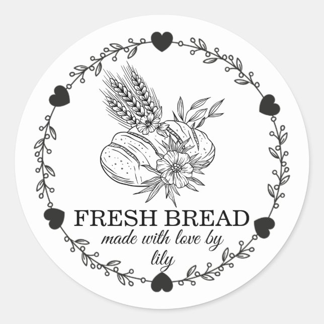 Sourdough Bread Baking Classic Round Sticker (Front)