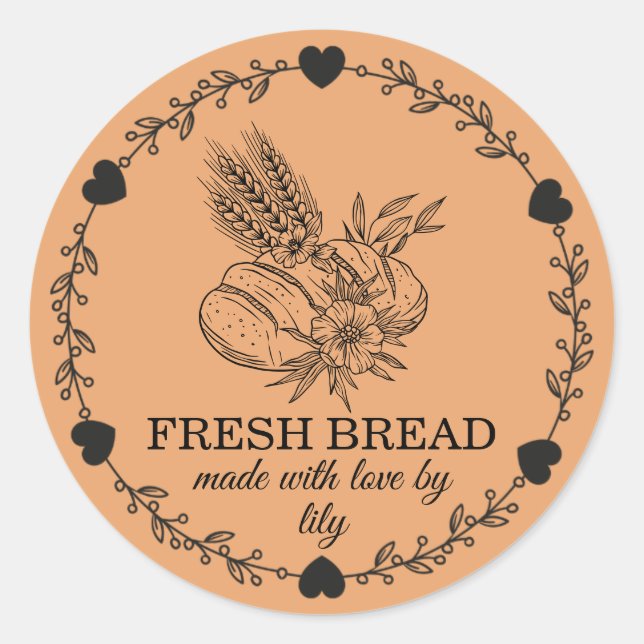 Sourdough Bread Baking Classic Round Sticker (Front)