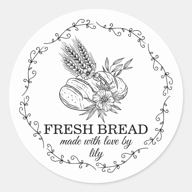 Sourdough Bread Baking Classic Round Sticker (Front)