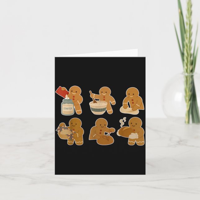 Sourdough Bread Christmas Gingerbread Homemaker Ba Card (Front)
