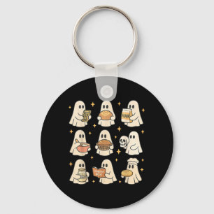 Sourdough Bread Halloween Cute Ghost Homemaker Key Ring