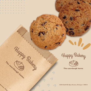 Sourdough Bread Minimalist Logo Classic Bakery Favour Bag