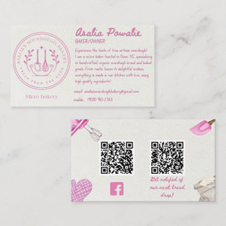 Sourdough micro bakery business card
