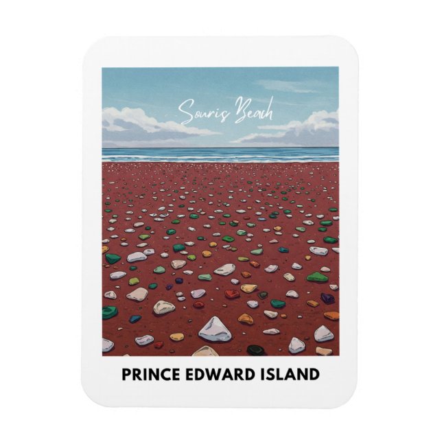 Souris Beach Seaglass Magnet (Vertical)