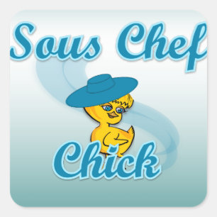 Sous Chef Chick #3 Square Sticker