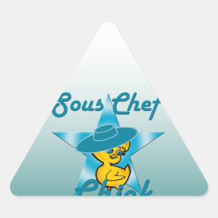 Sous Chef Chick #7 Triangle Sticker